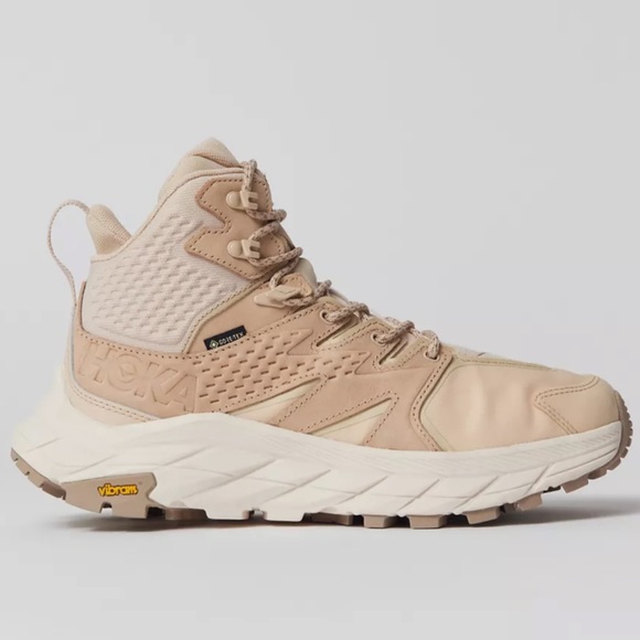 NWT Hoka Anacapa Mid GTX Hiking Shoes Shifting Sand / Eggnog Gore Tex Boots - Picture 3 of 16